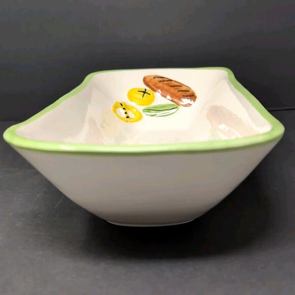 VTG Maurice Ceramics Of Calif USA Mid Century BREAD Ceramic Basket Tray Novelty - Picture 4 of 11